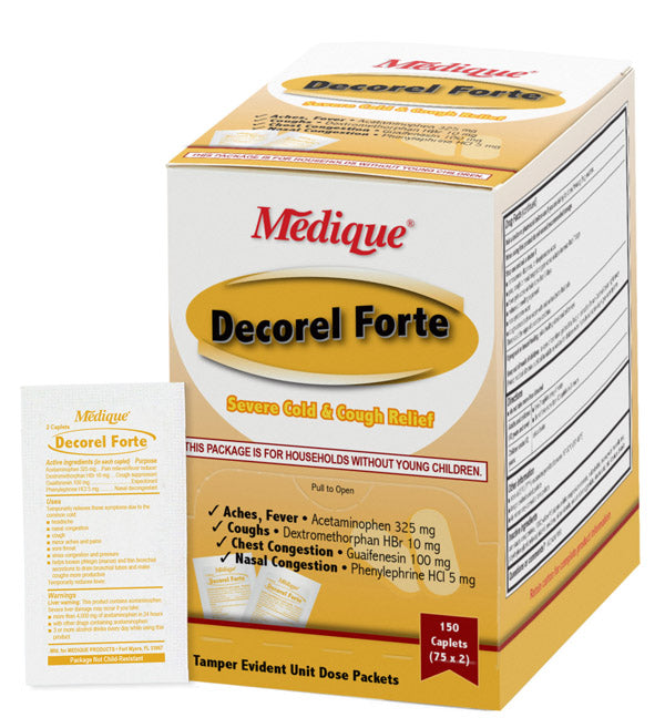 Decorel Forte, Cough, Cold & Flu Relief Caplets Medique