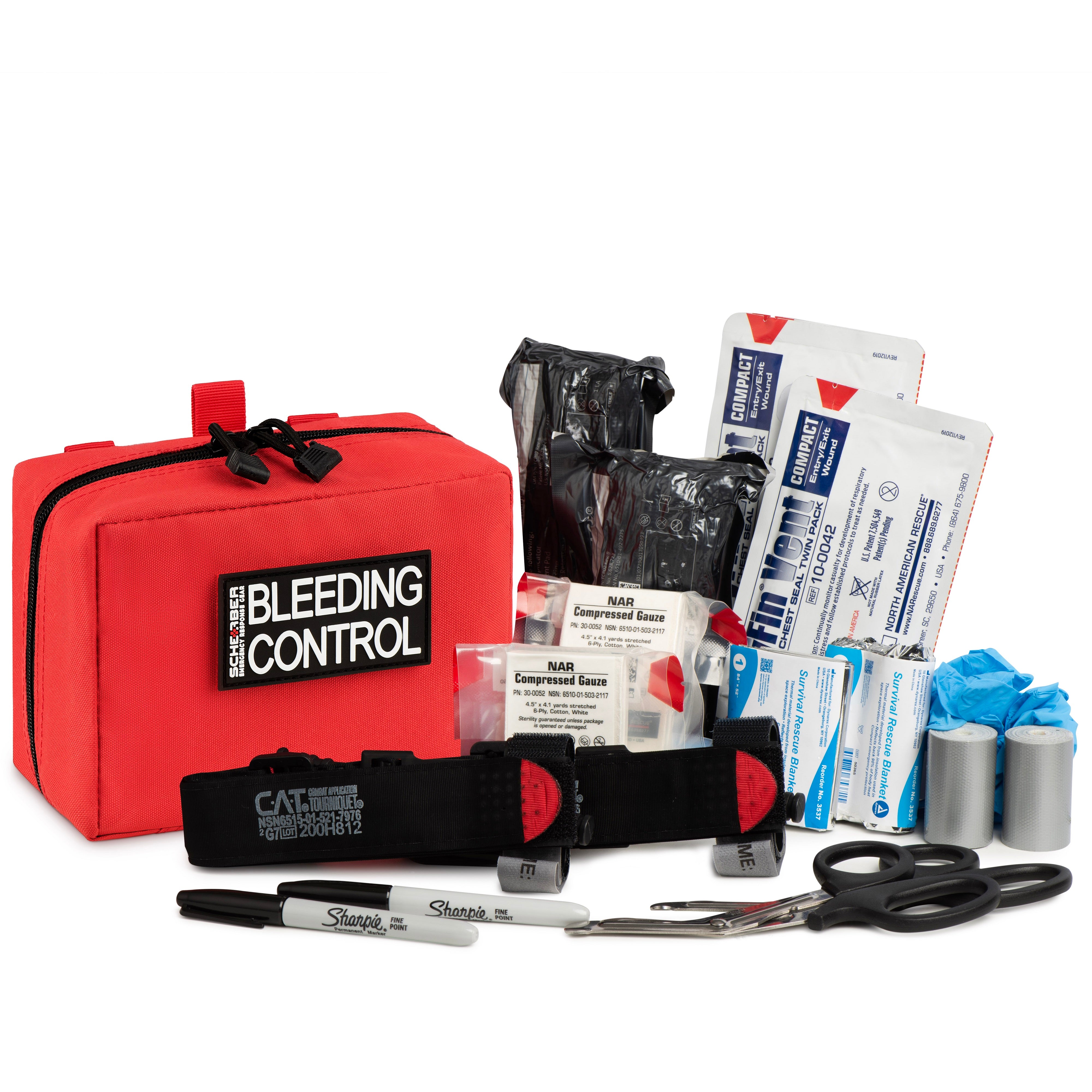 Scherber Public Access Bleeding Control Kit | Trauma Equipment, First Aid Supplies | Medium