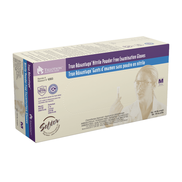 True Advantage Nitrile Exam Gloves, Medium, Powder-Free Dynarex