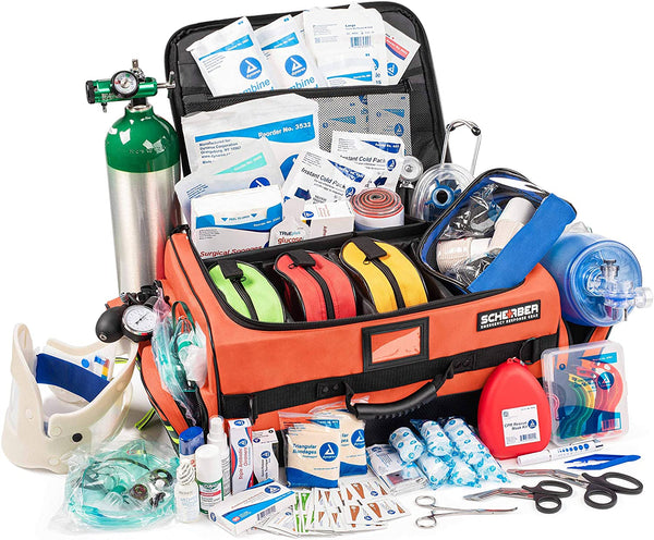 Scherber Ultimate First Responder Trauma kit O2 - Fully Stocked Scherber
