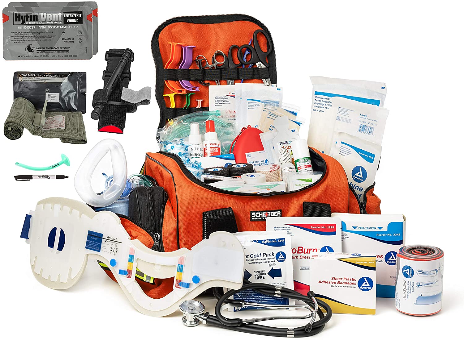 Scherber Intermediate First Responder Trauma Kit W/Bleeding Control - Fully Stocked