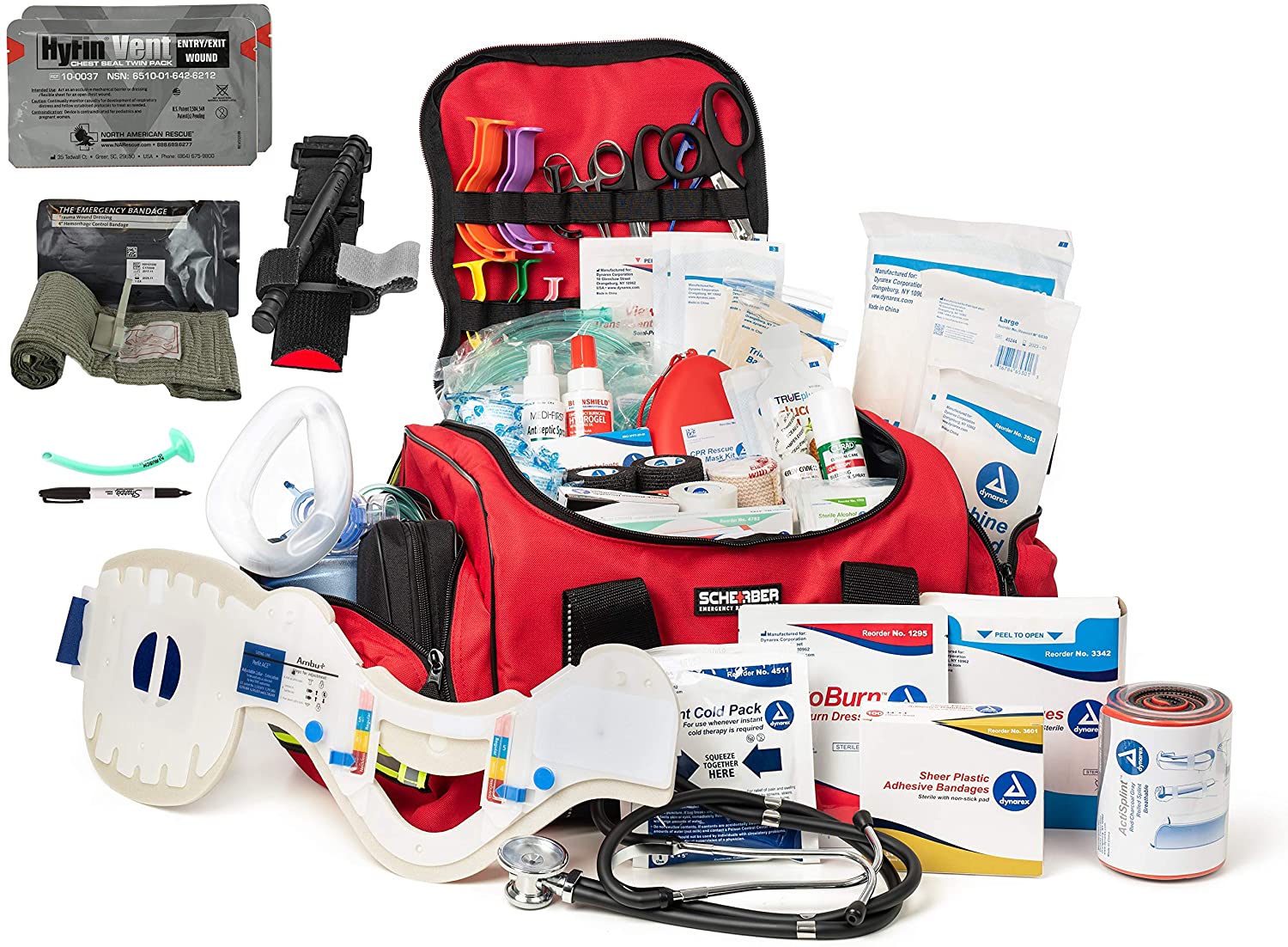 Scherber Intermediate First Responder Trauma Kit W/Bleeding Control - Fully Stocked