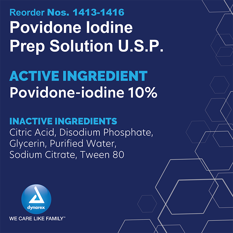 Povidone Iodine Prep Solution - Bottle Dynarex