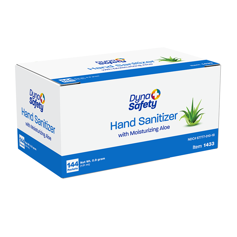 Hand Sanitizer with Moisturizing Aloe 0.9g Packet Dynarex