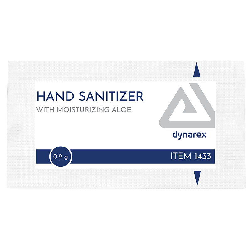 Hand Sanitizer with Moisturizing Aloe 0.9g Packet Dynarex