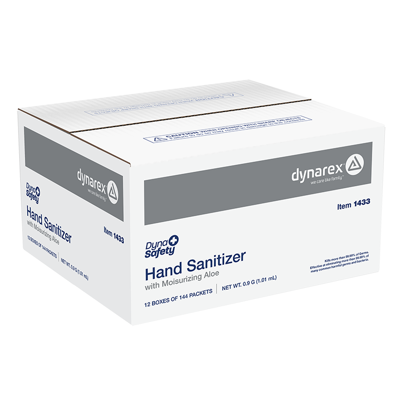 Hand Sanitizer with Moisturizing Aloe 0.9g Packet Dynarex
