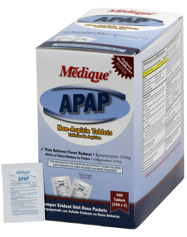 APAP 325mg Non-Aspirin Tablets Medique