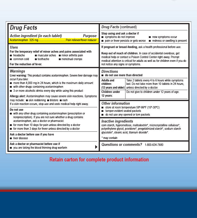 APAP 325mg Non-Aspirin Tablets Medique