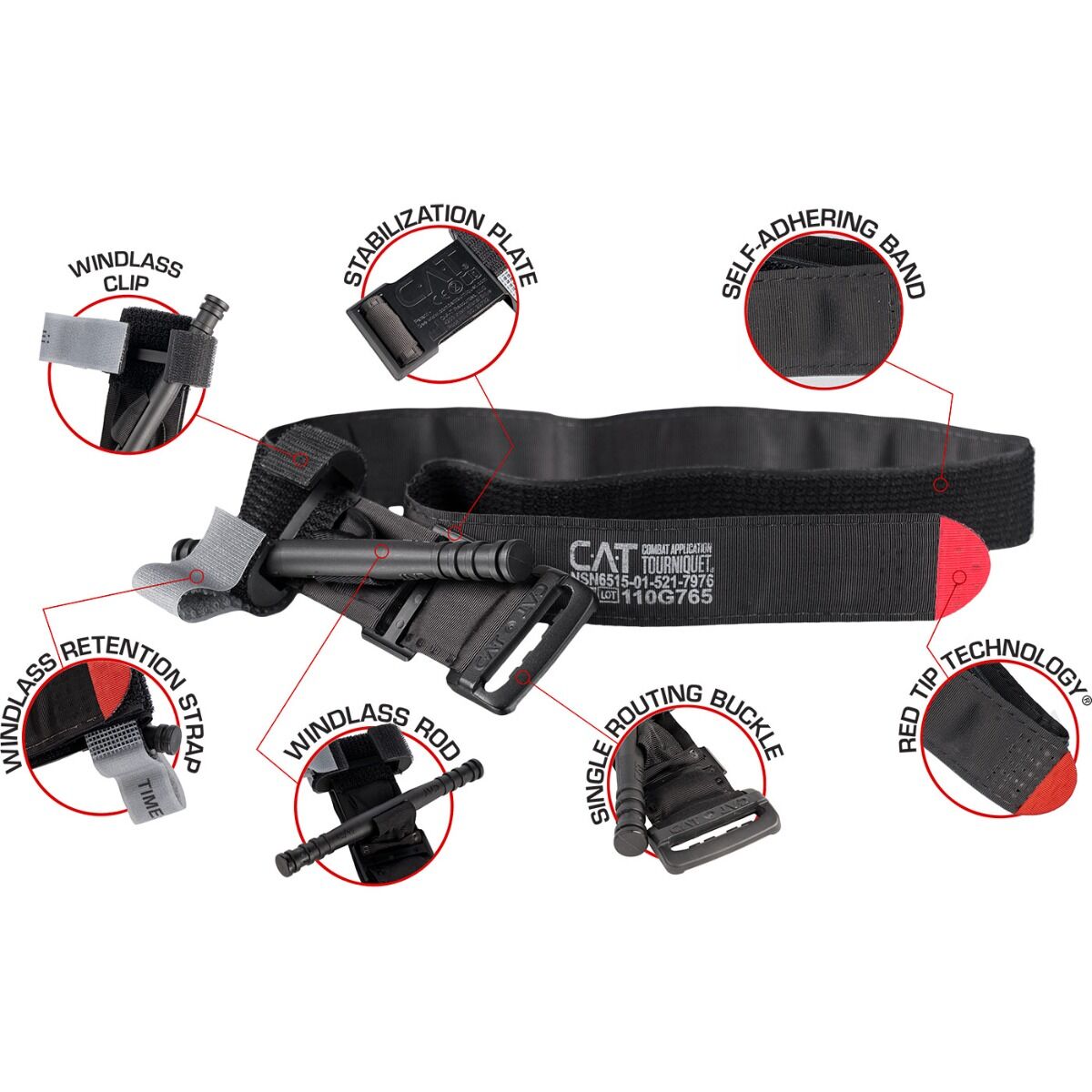 NAR Combat Application Tourniquet Black Gen 7 NAR