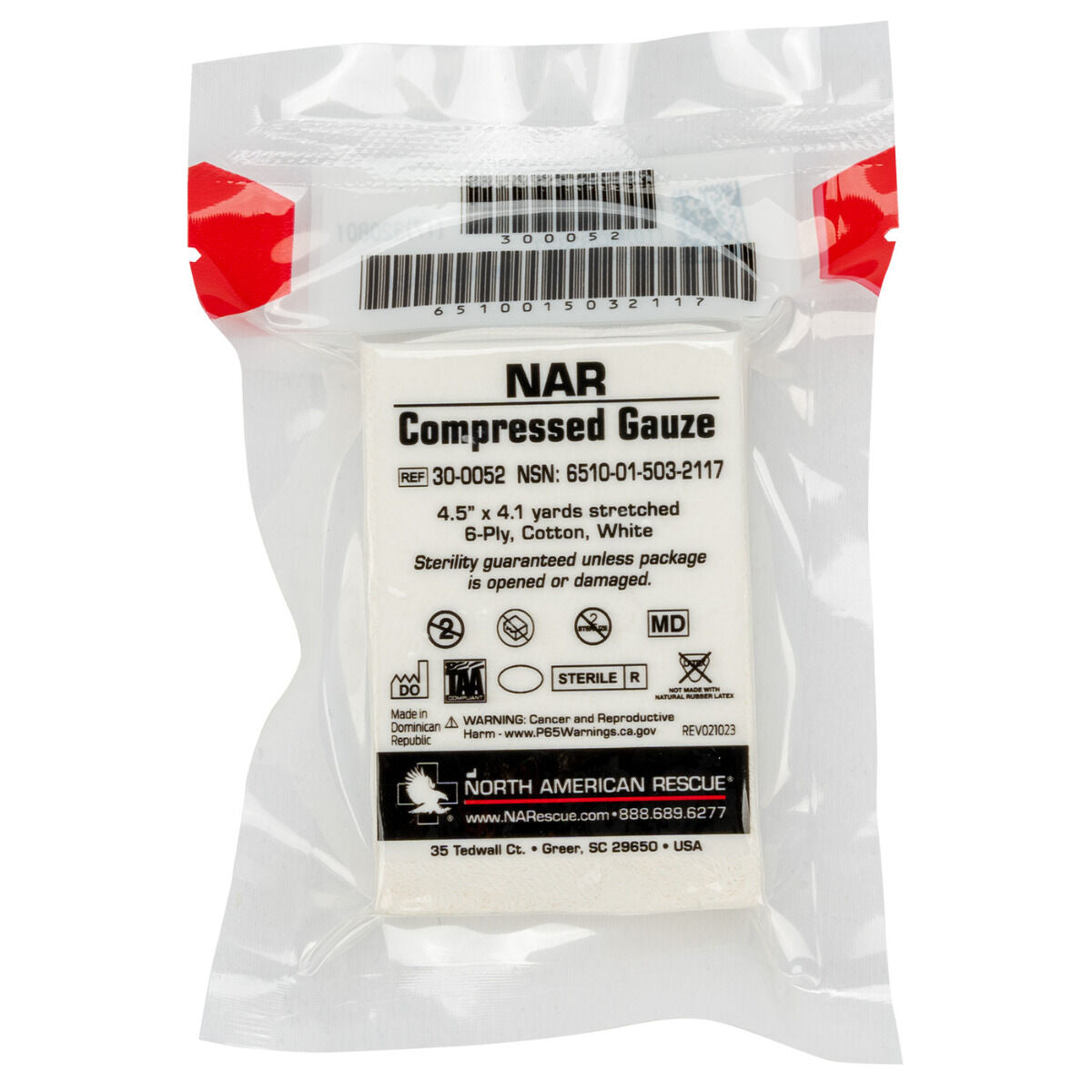 NAR Compressed Gauze 4.5 in. x 4.1 yd NAR