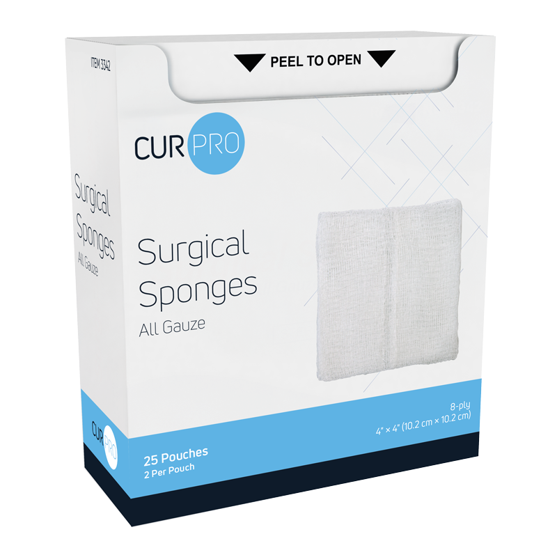 Surgical Gauze Sponge - Sterile 2's, 4" x 4" 8 Ply Dynarex