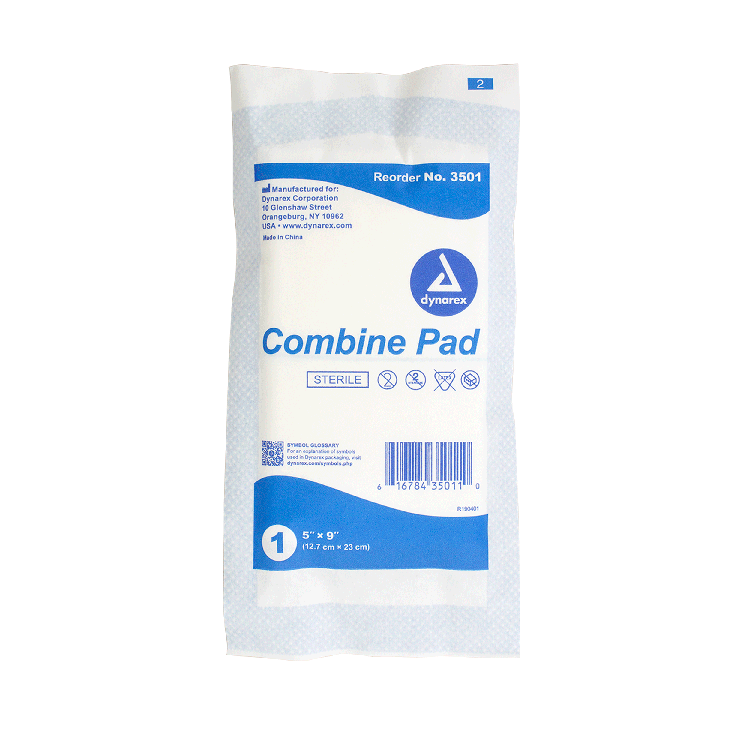 Combine Pads 1/pouch - Sterile Dynarex