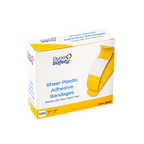 Sheer Plastic Adhesive Bandages - Sterile, 3/4" x 3" Dynarex