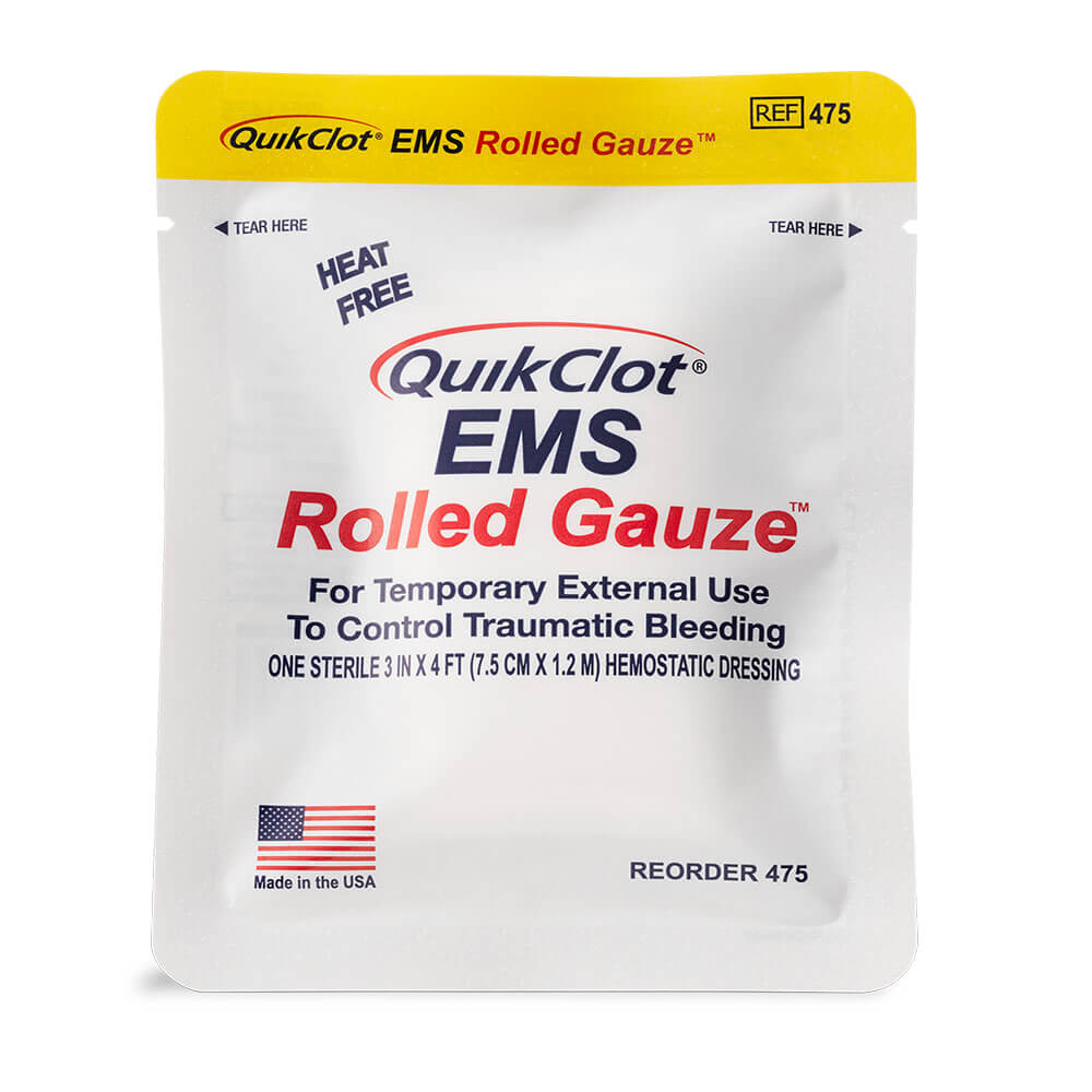 QuikClot EMS Rolled Gauze 3"in x 4'ft #475