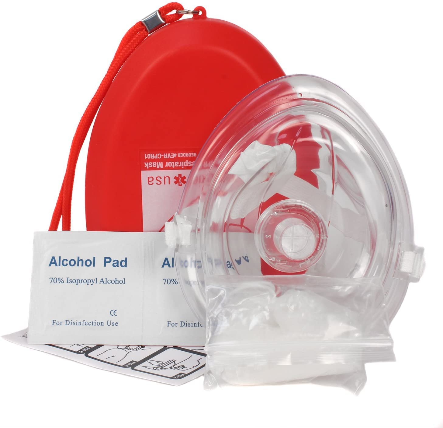CPR Pocket Mask W/ O2 Inlet Scherber