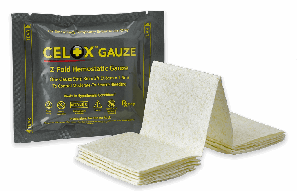 Cellox Celox Z-Fold Hemostatic Gauze – Scherber