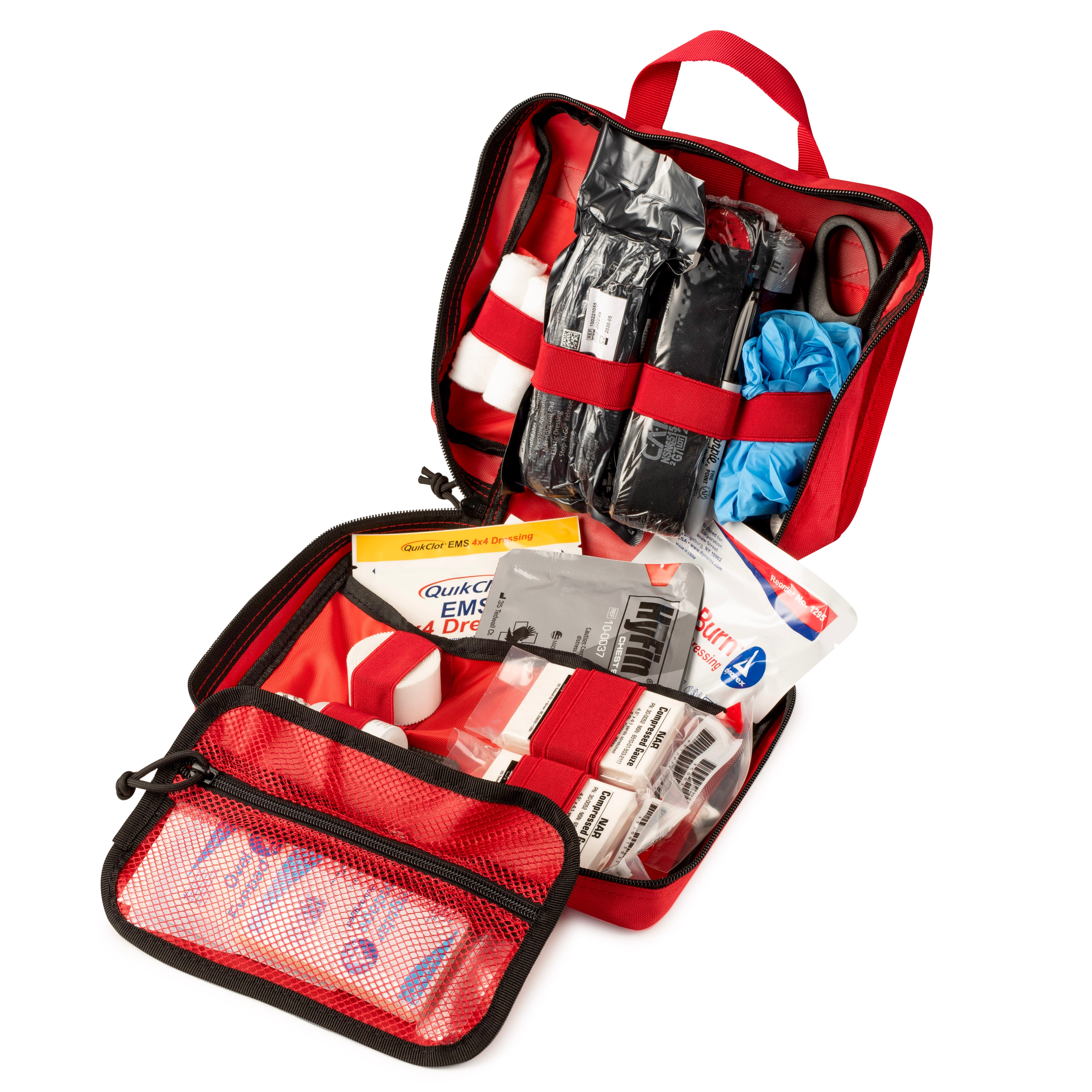 Scherber Vehicle IFAK Emergency Trauma Kit | 25+ Medical Supplies | Basic