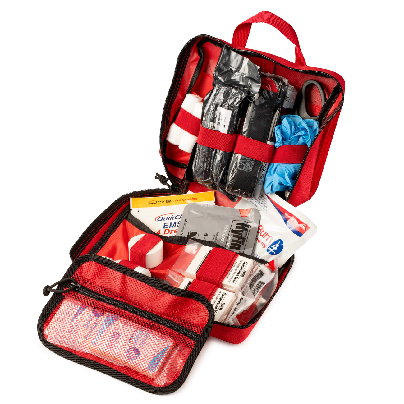Scherber Vehicle IFAK Emergency Trauma Kit 25+ Medical Supplies Ba
