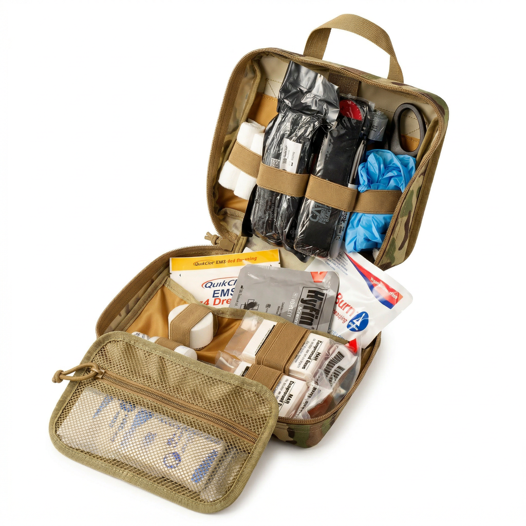 Scherber Vehicle IFAK Emergency Trauma Kit | 25+ Medical Supplies | Basic Scherber