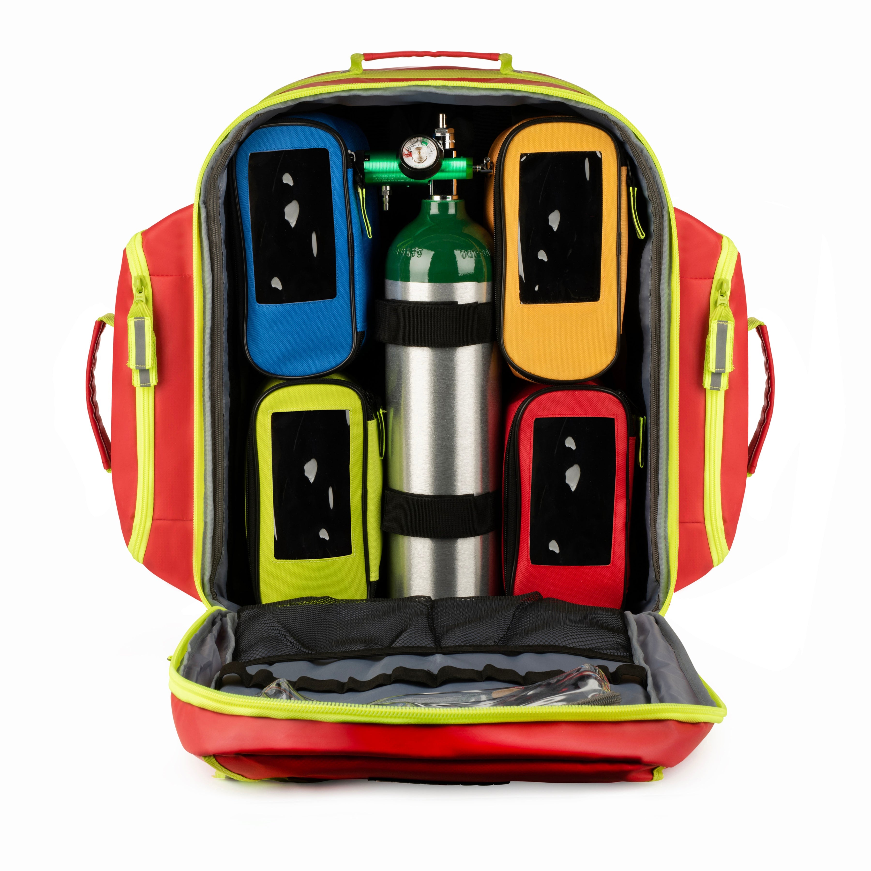 Scherber Fully-Stocked Premium First Responder Backpack | EMT/EMS Medic Trauma & Oxygen Medical Professional Kit