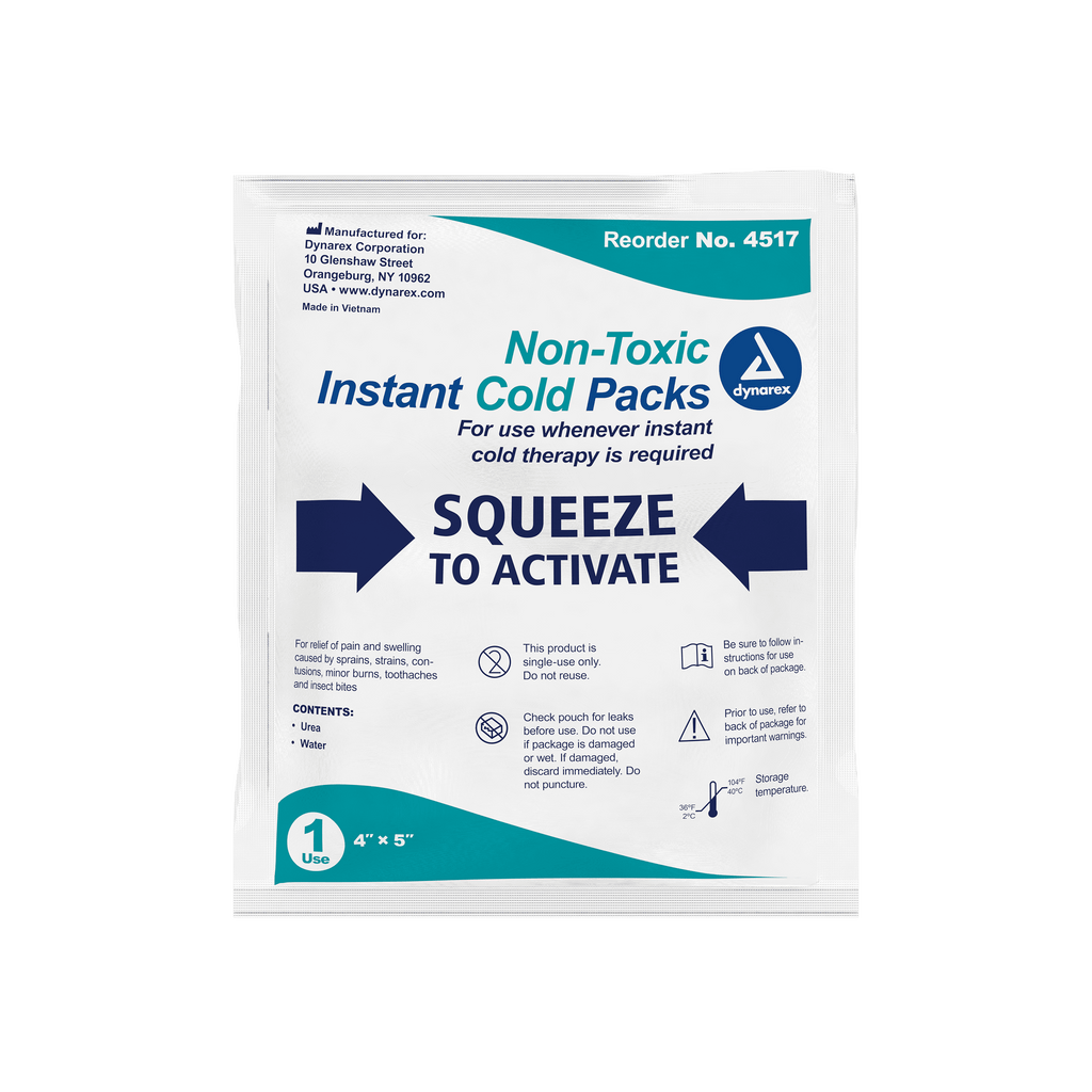 Instant Cold Pack w/ Urea (Non-Toxic), 4" x 5" Dynarex