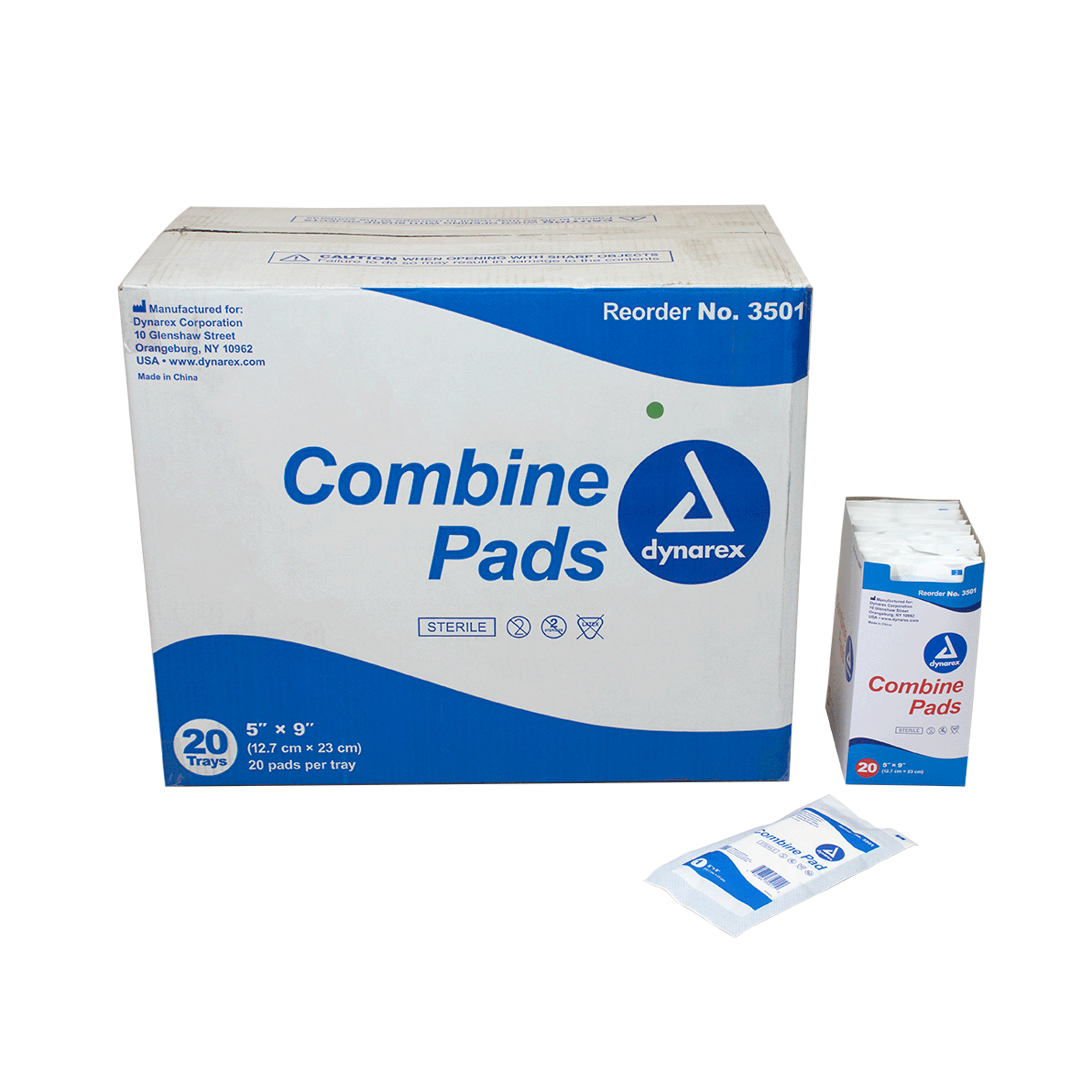 Combine Pads 1/pouch - Sterile Dynarex