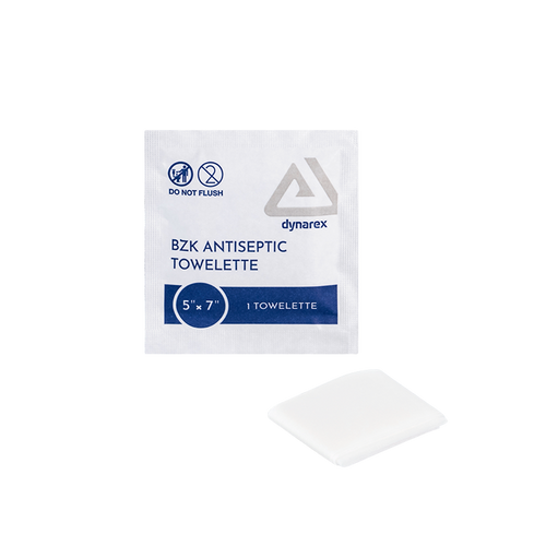 BZK Antiseptic Towelettes, 5" x 7" Dynarex