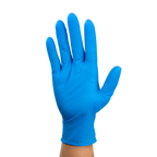 Nitrile Exam Gloves In A Bag, Large, Powder-Free, Blue Dynarex