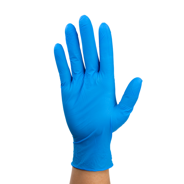 Nitrile Exam Gloves In A Bag, Large, Powder-Free, Blue Dynarex