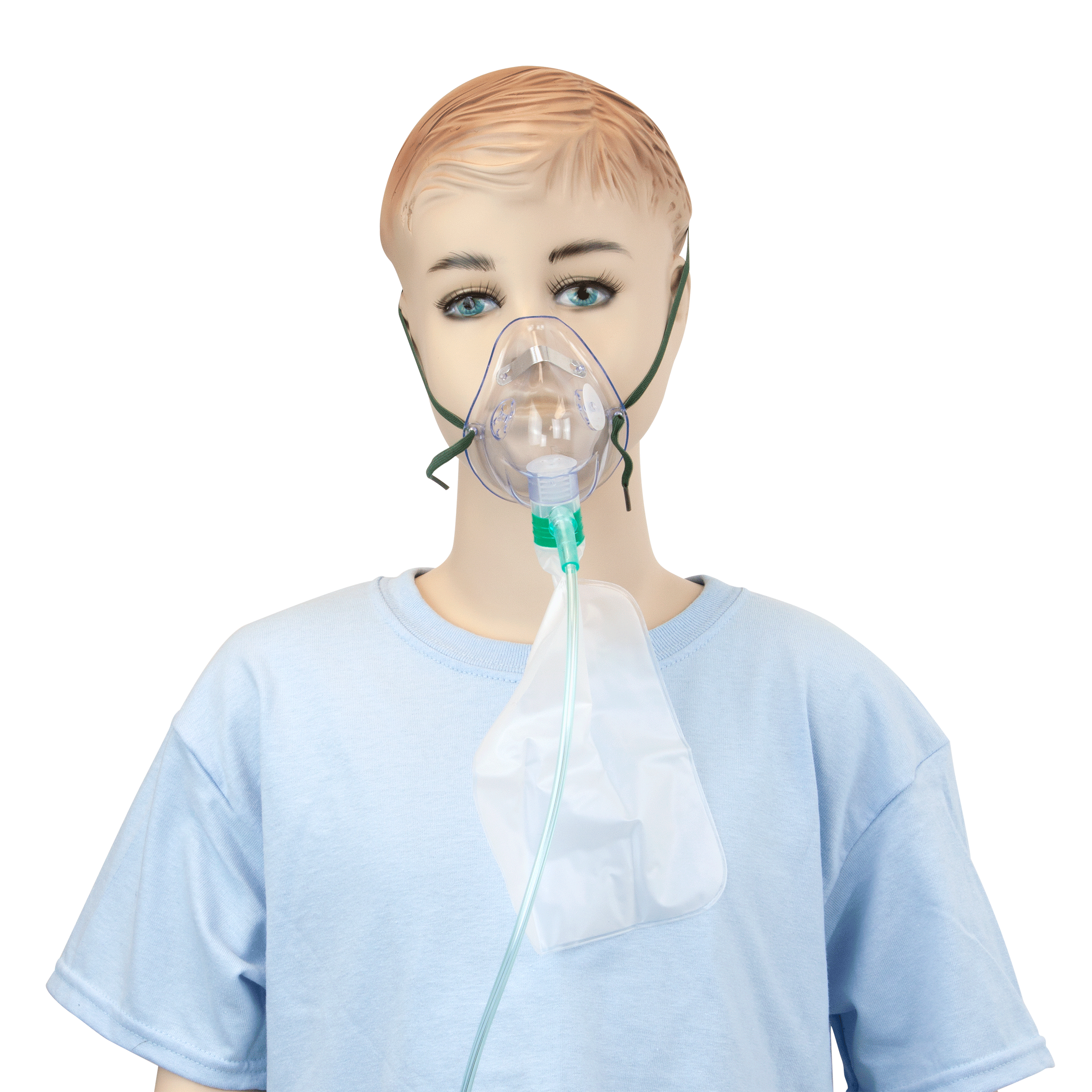 Non-Rebreather Elongated Mask w/ Safety Vent w/ 7' (2.1 m), Standard Connector Dynarex