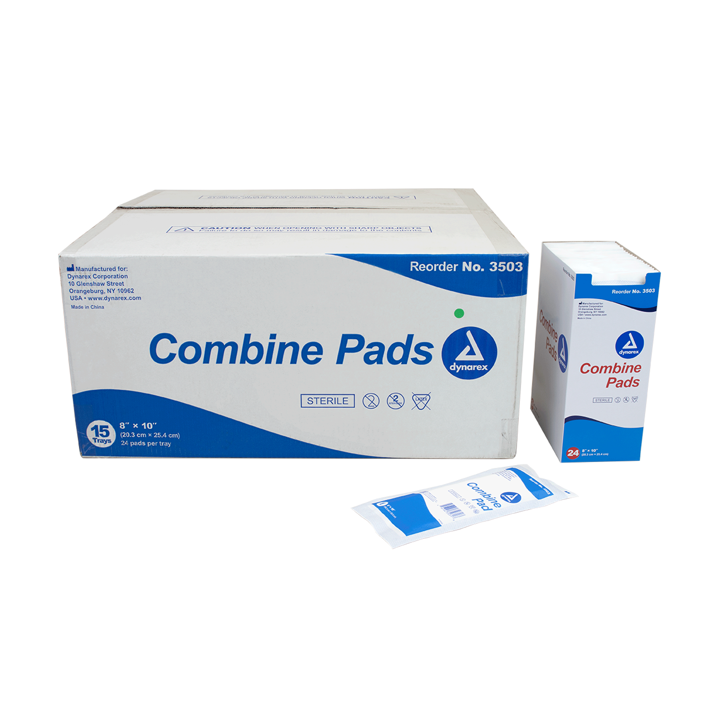 Combine Pads 1/pouch - Sterile Dynarex