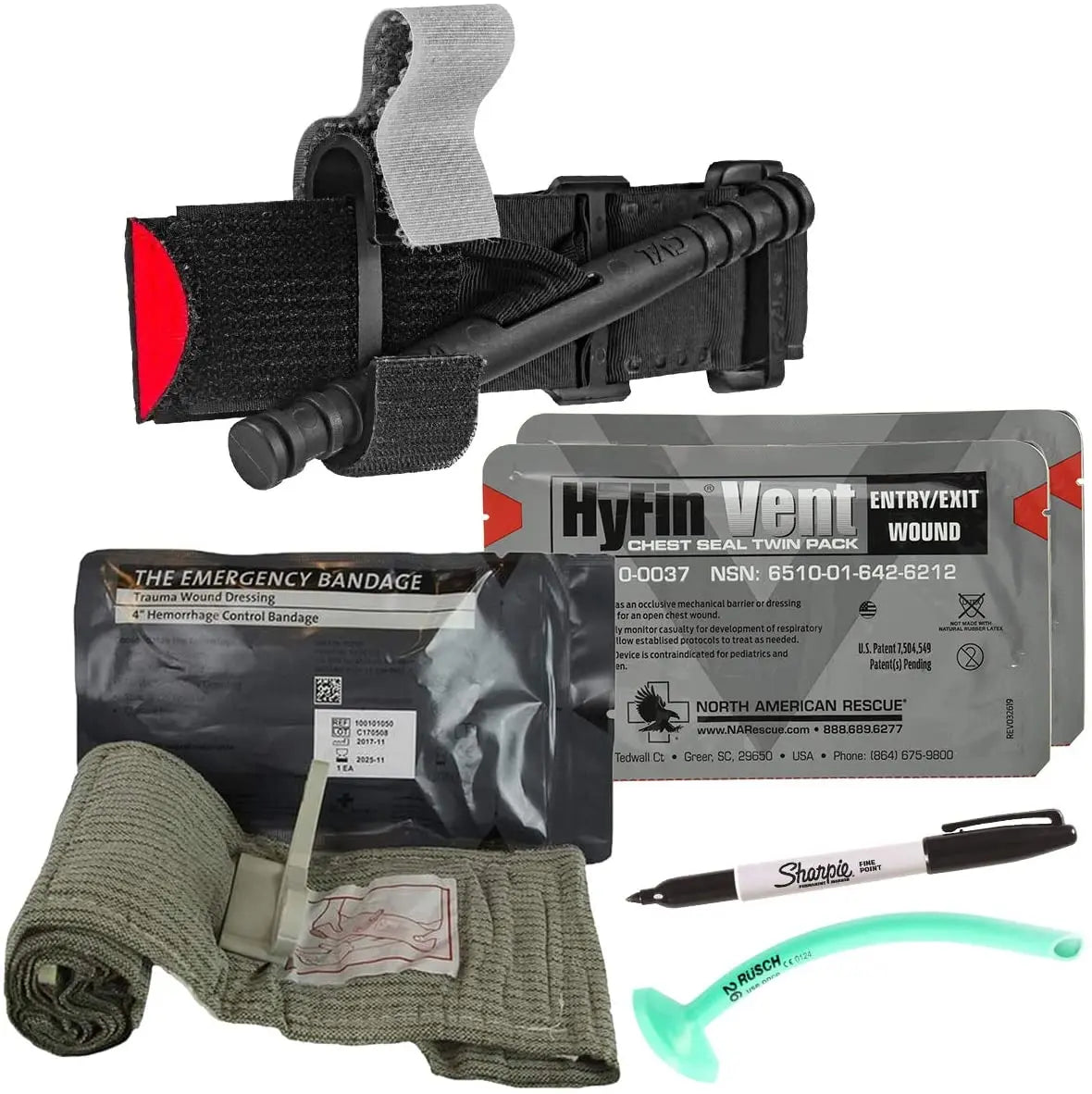 Scherber Premium First Responder Trauma Kit W/Bleeding Control - Fully Stocked Scherber