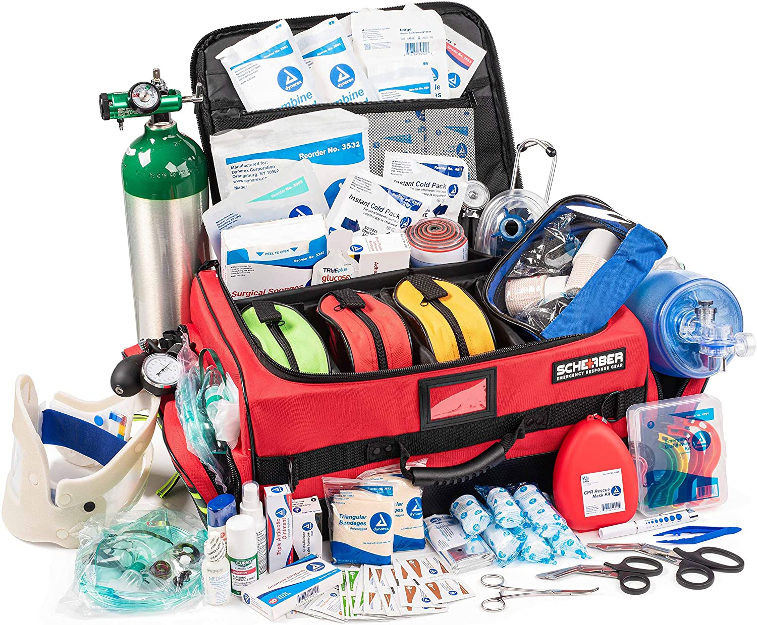 Scherber Ultimate First Responder Trauma kit O2 - Fully Stocked Scherber